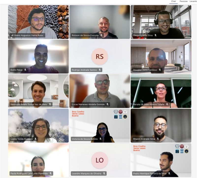Turma participando de capacitação técnica online